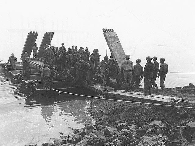 Prisoners Crossing the Rhine compliments of 540th Engs